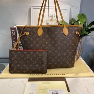 100% Authentic LV Neverfull MM with Pouch in Monogram 2014